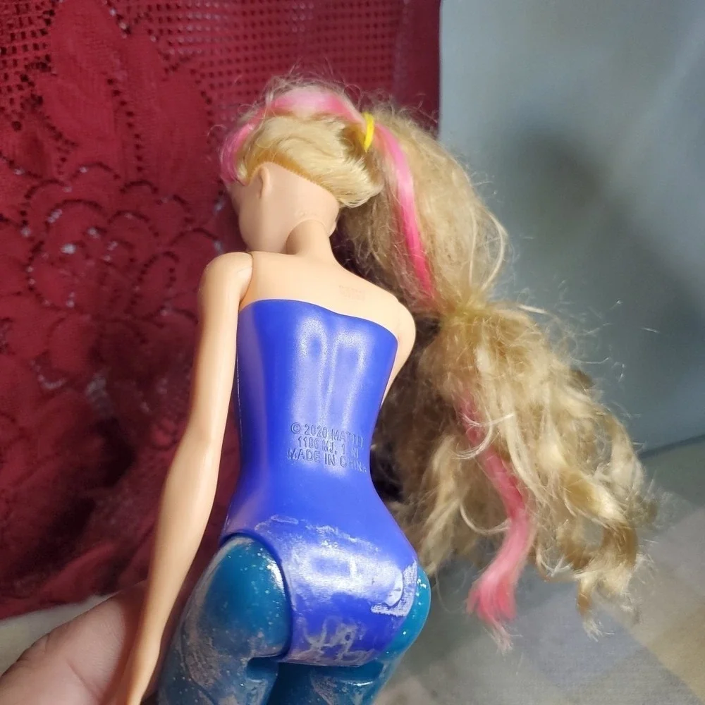 Barbie 12 inch Fashion Doll Kids Blue Pink Glitter Leg GTL82 Mattel 2020 Toy‎